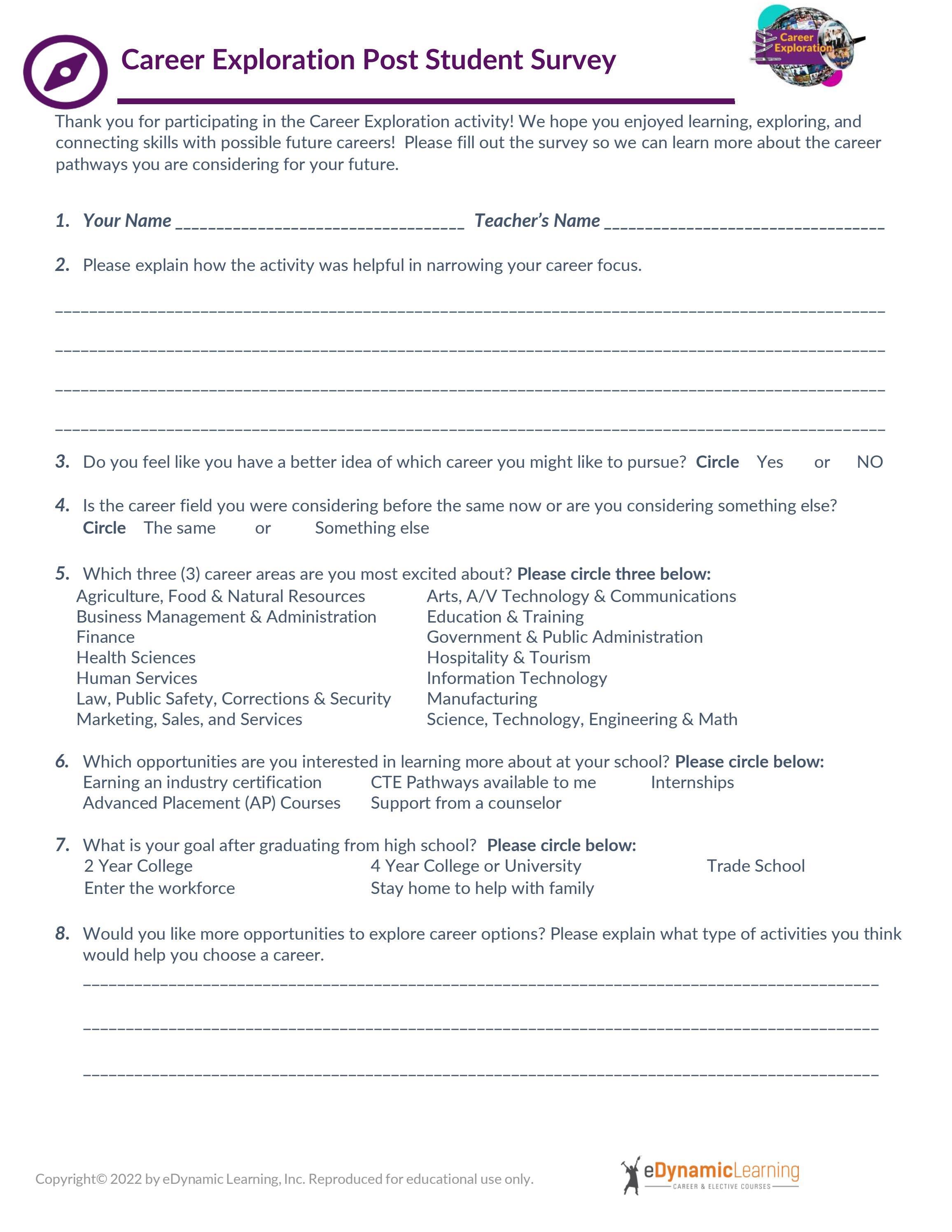 Post Study Survey by edynamiclearning - Issuu