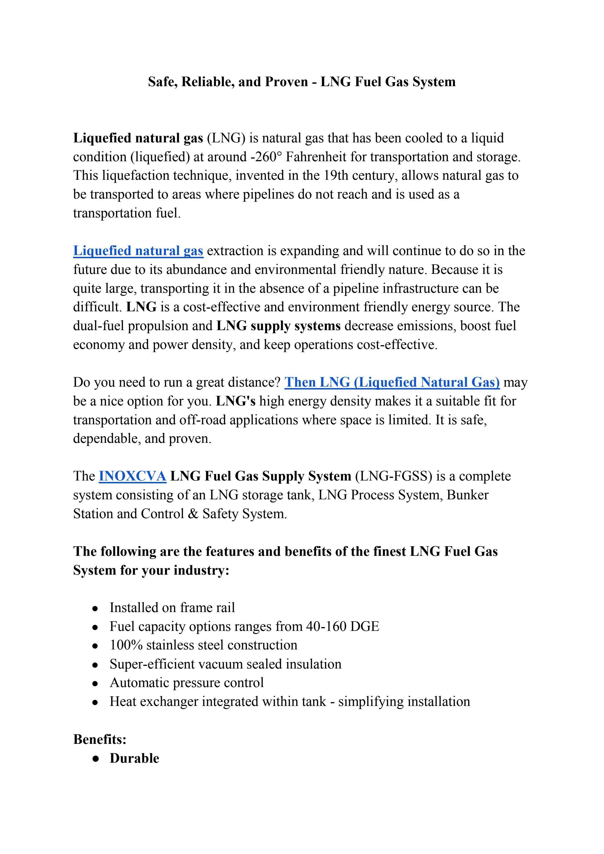 Safe, Reliable, And Proven LNG Fuel Gas System by Ashumi Mehta Issuu