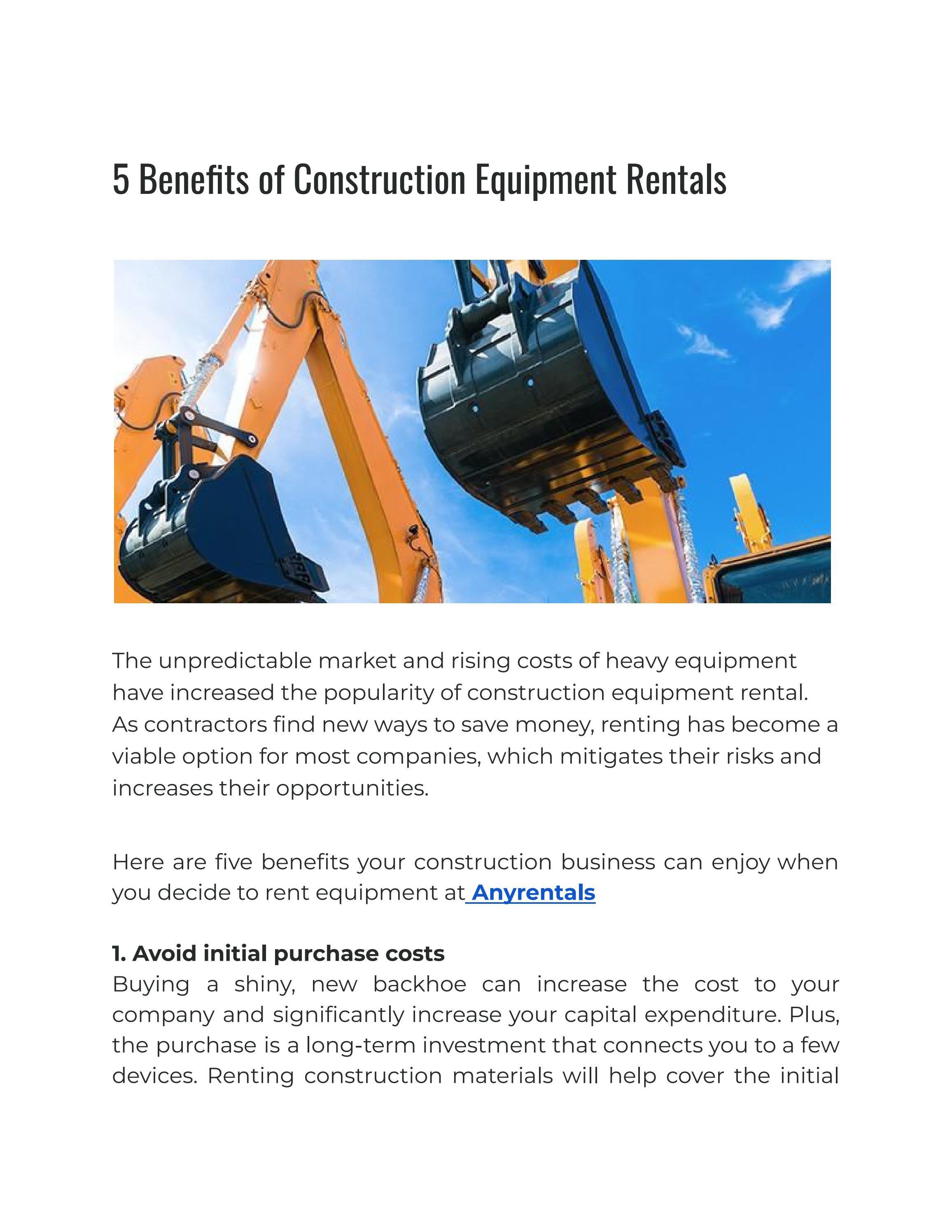 5 Benefits of Construction Equipment Rentals by digitalviewy Issuu