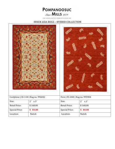 Pompanoosuc Mills Rugs Sale 家具型录 2020 第 10 页