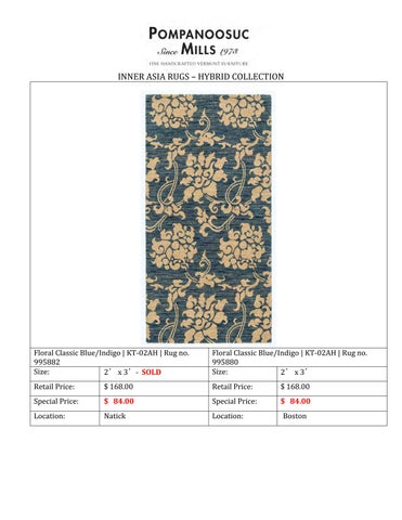 Pompanoosuc Mills Rugs Sale 家具型录 2020 第 11 页