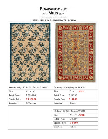 Pompanoosuc Mills Rugs Sale 家具型录 2020 第 15 页