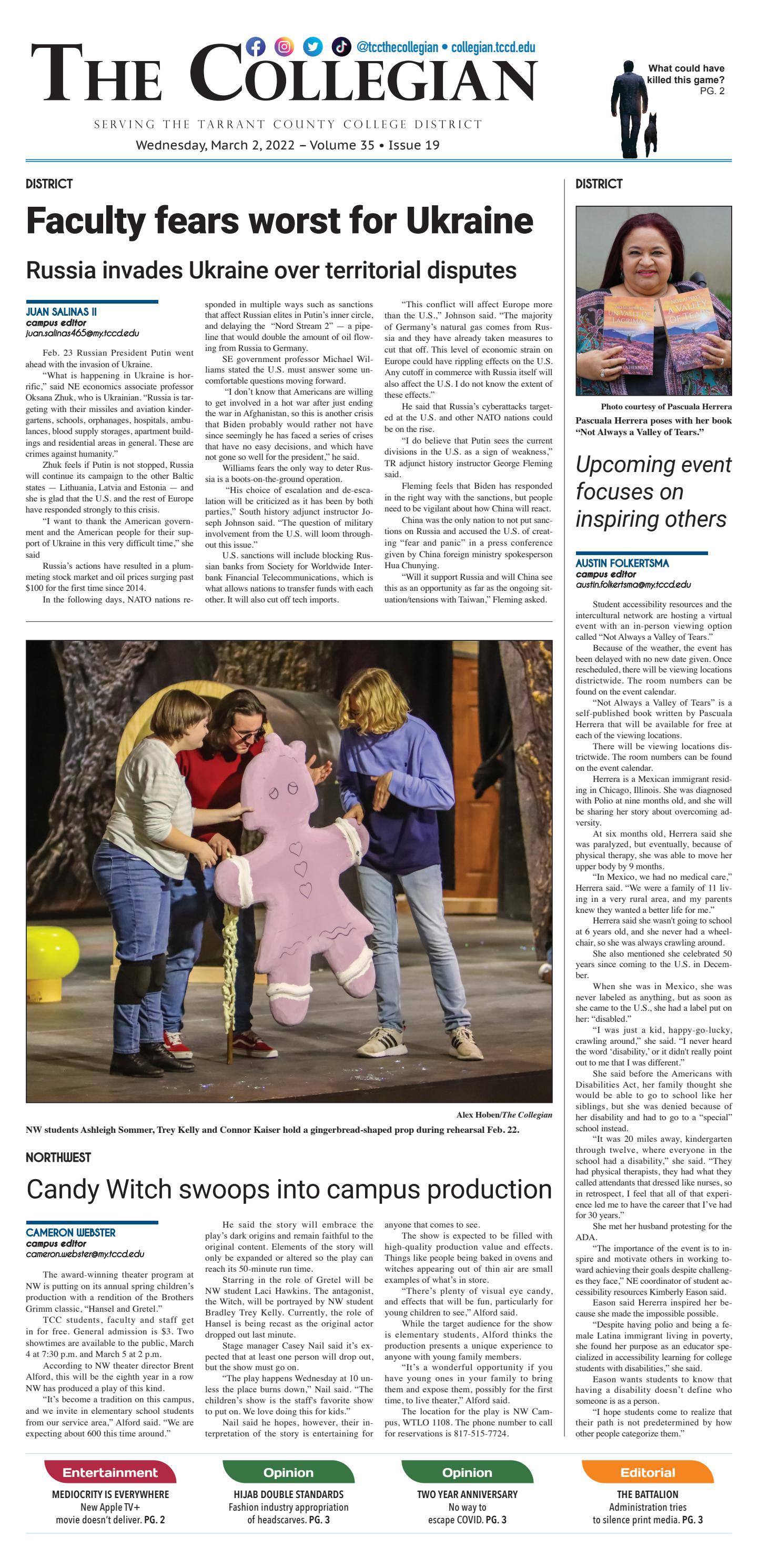 TCC The Collegian March 2, 2022 by TCC Collegian - Issuu