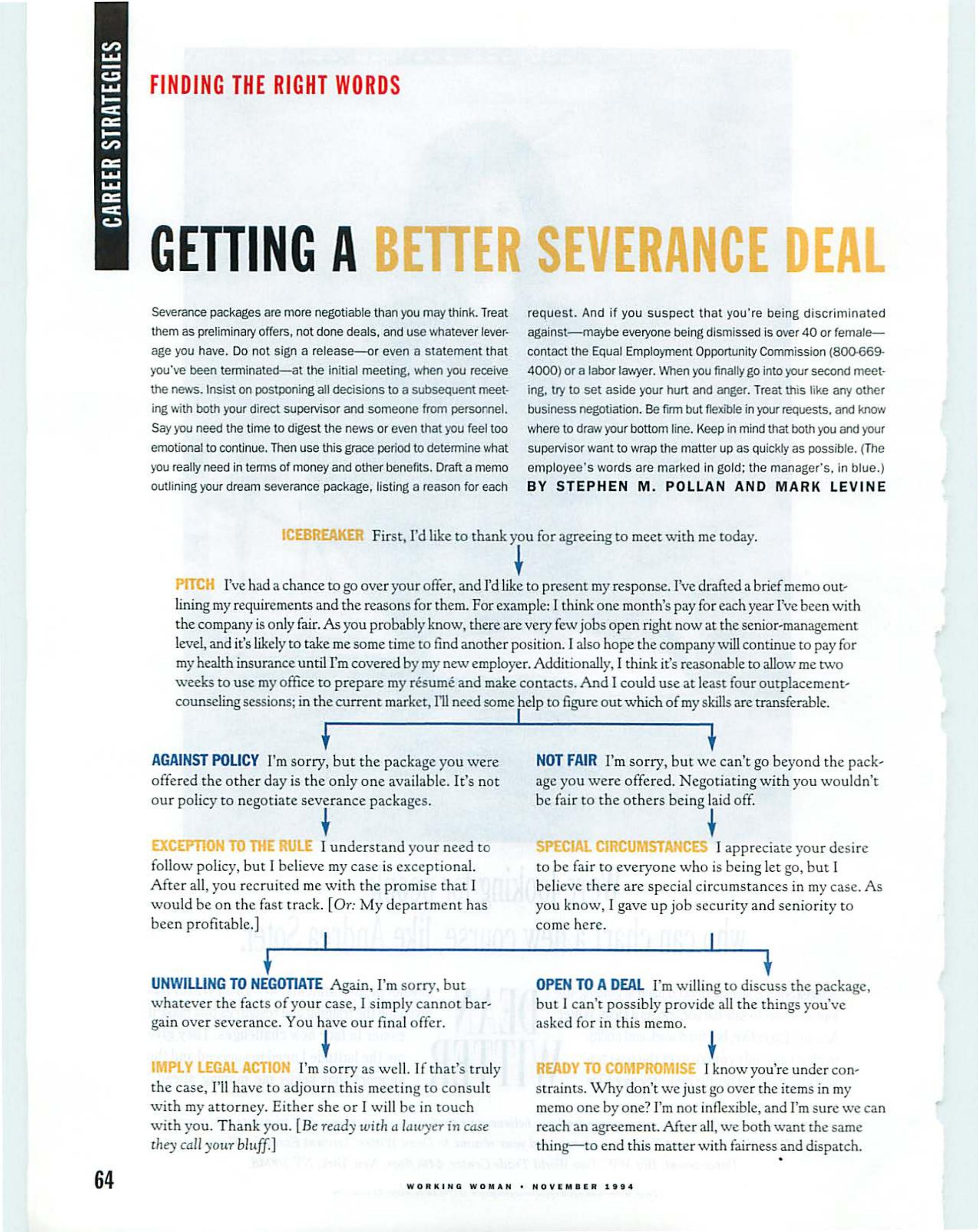 Career Strategies Getting A Better Severance Deal by gostryter Issuu