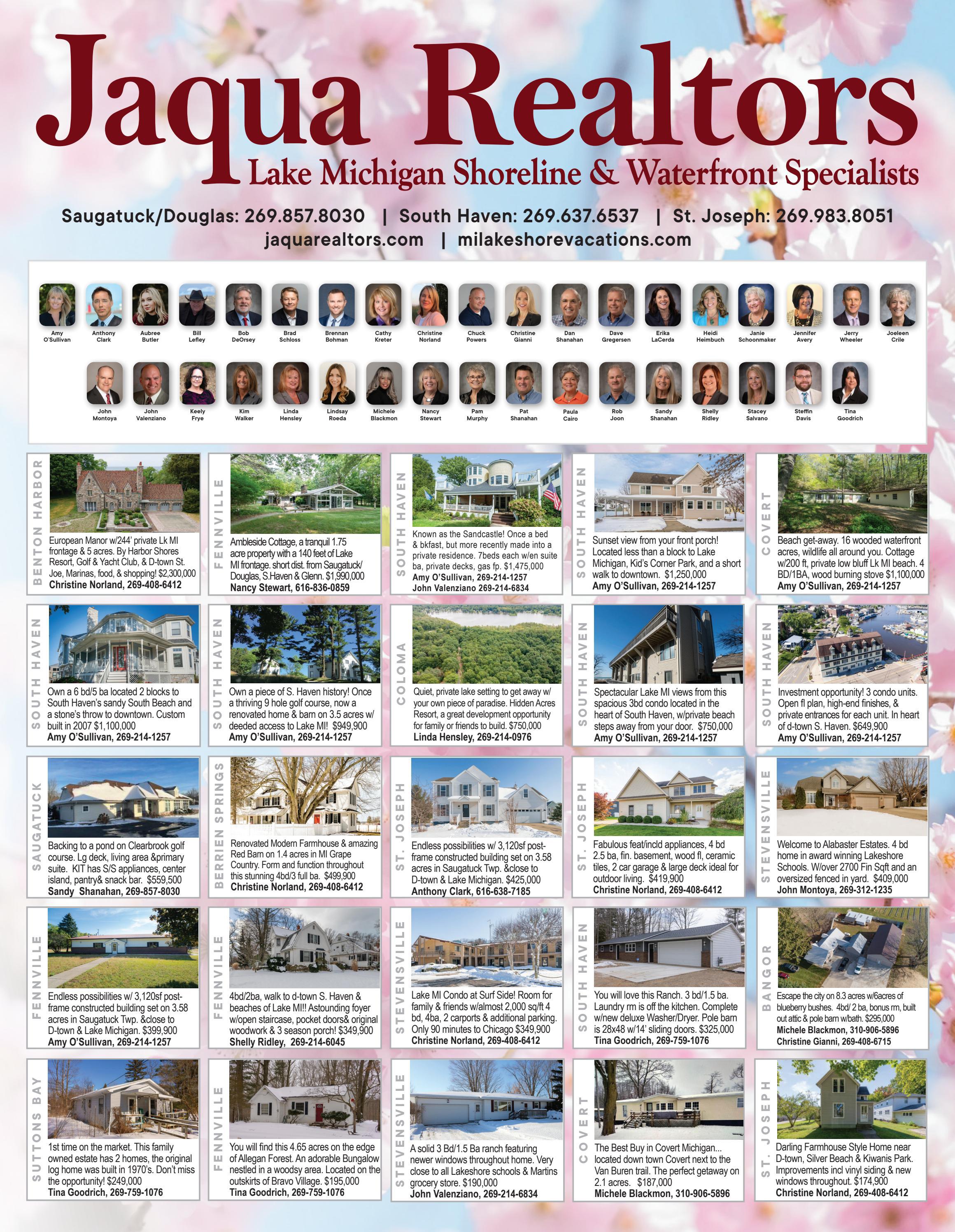 Active Listings along the Lake Michigan Shoreline March 2022 by Jaqua