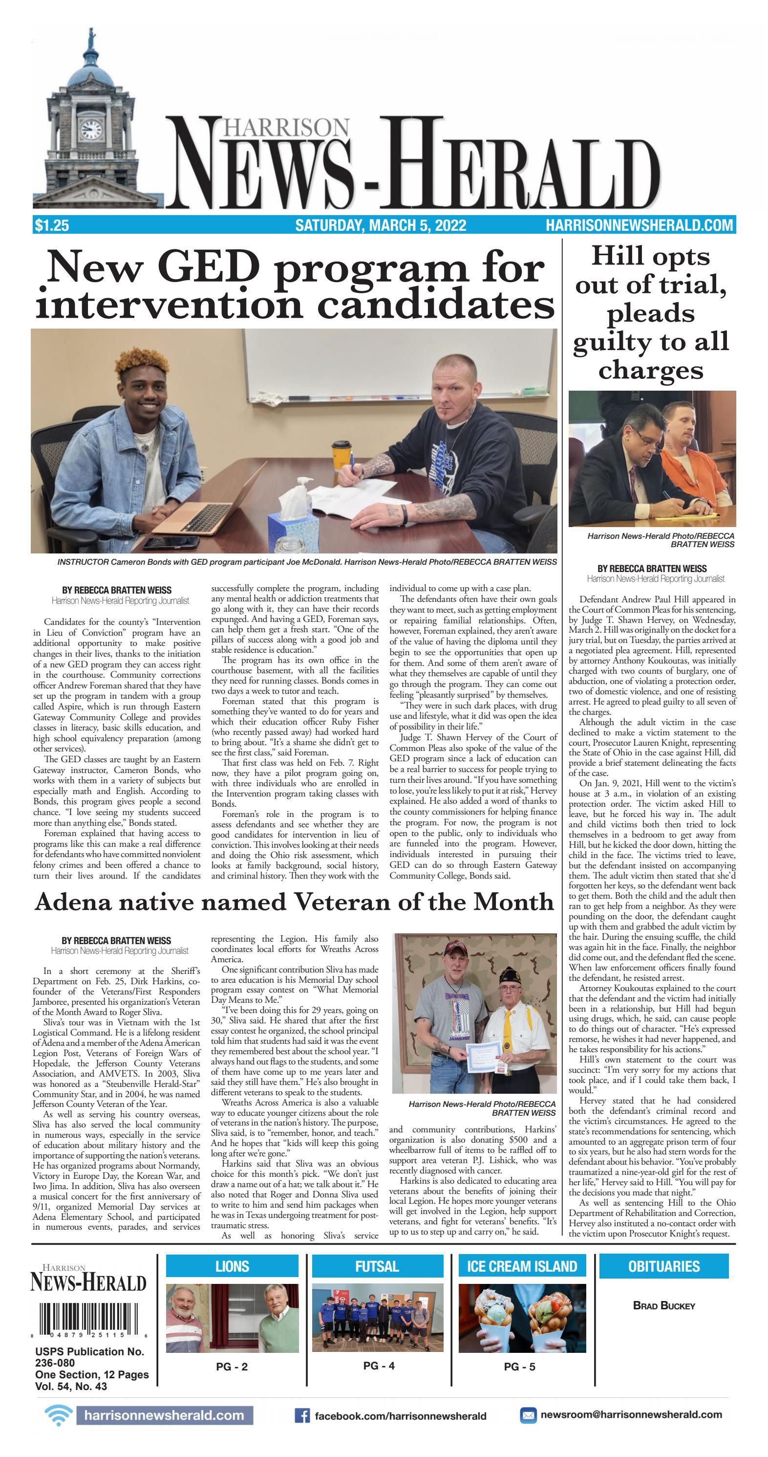 Harrison NewsHerald eedition 3/5/22 by Harrison NewsHerald Archive