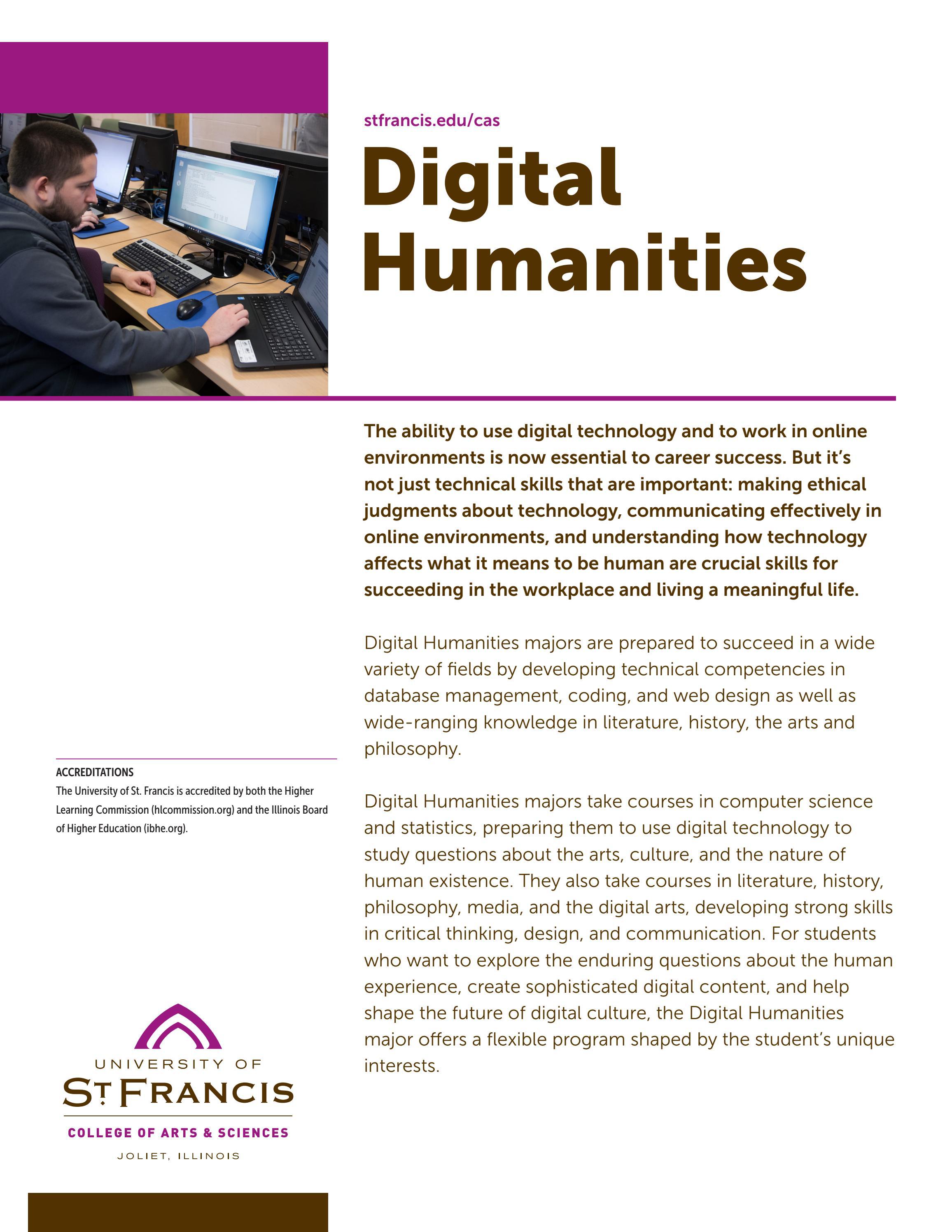 Programs Digital Humanities (B.A.) by University of St. Francis Issuu