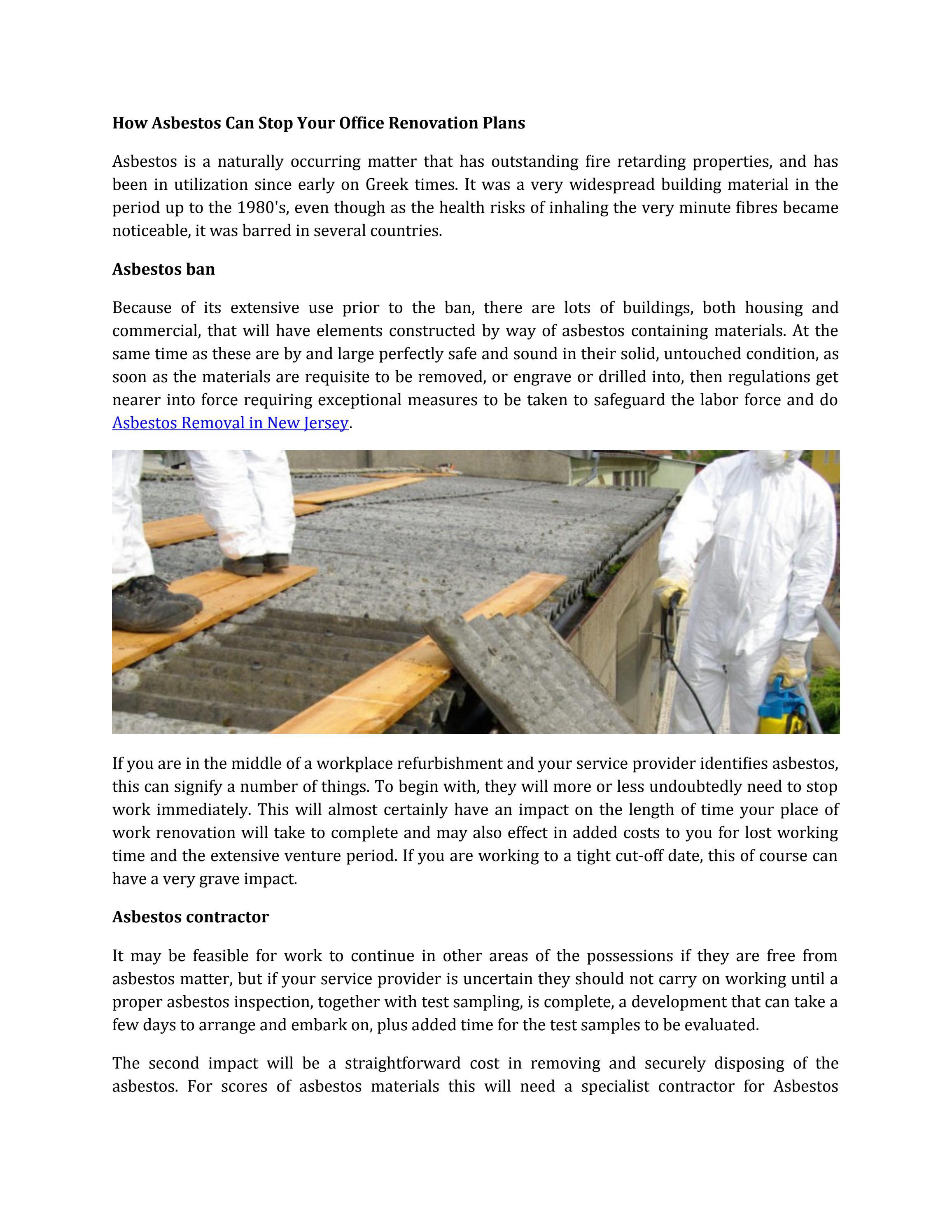 How Asbestos Can Stop Your Office Renovation Plans by United Safety LLC