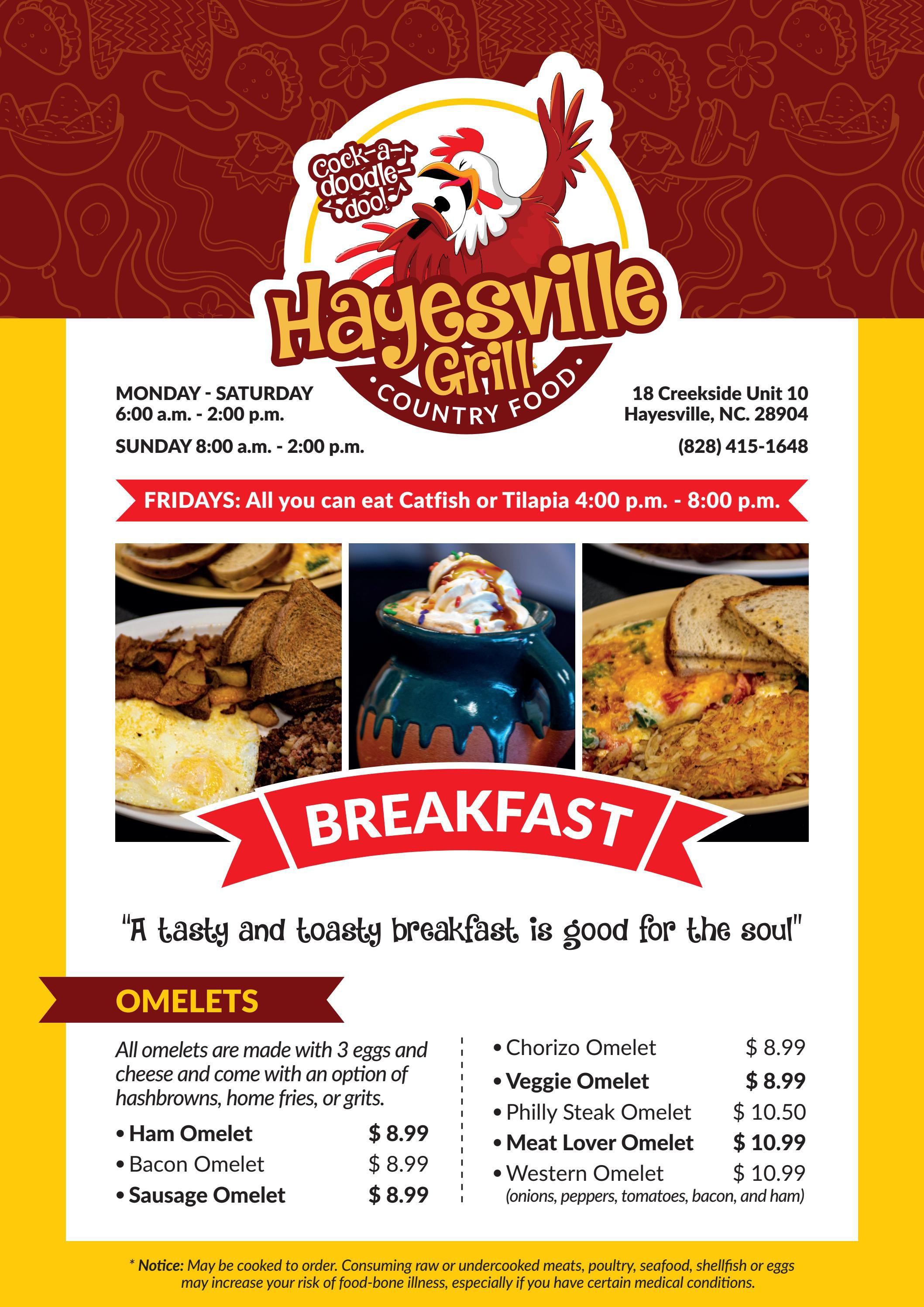 Menu Hayesville Grill by Conexiones Media Group Issuu