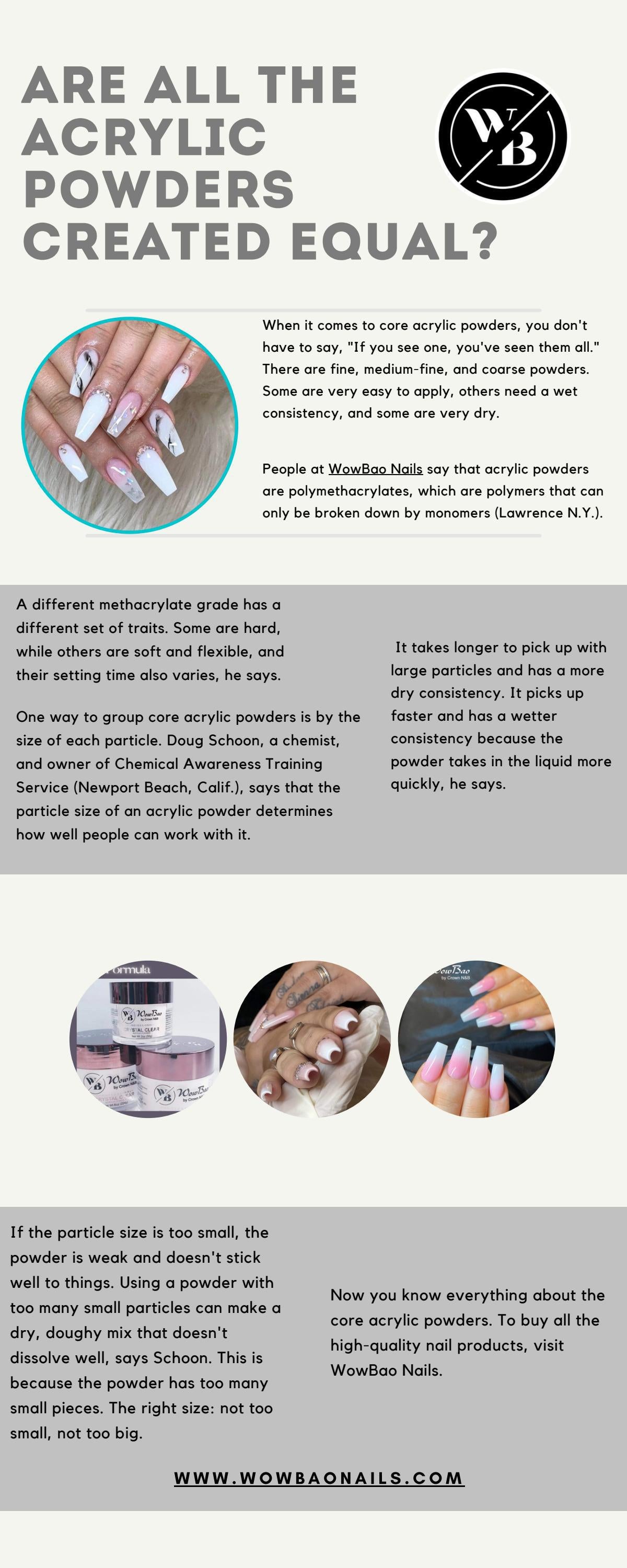 Are all the acrylic powders created equal? by WowBao Nails Issuu
