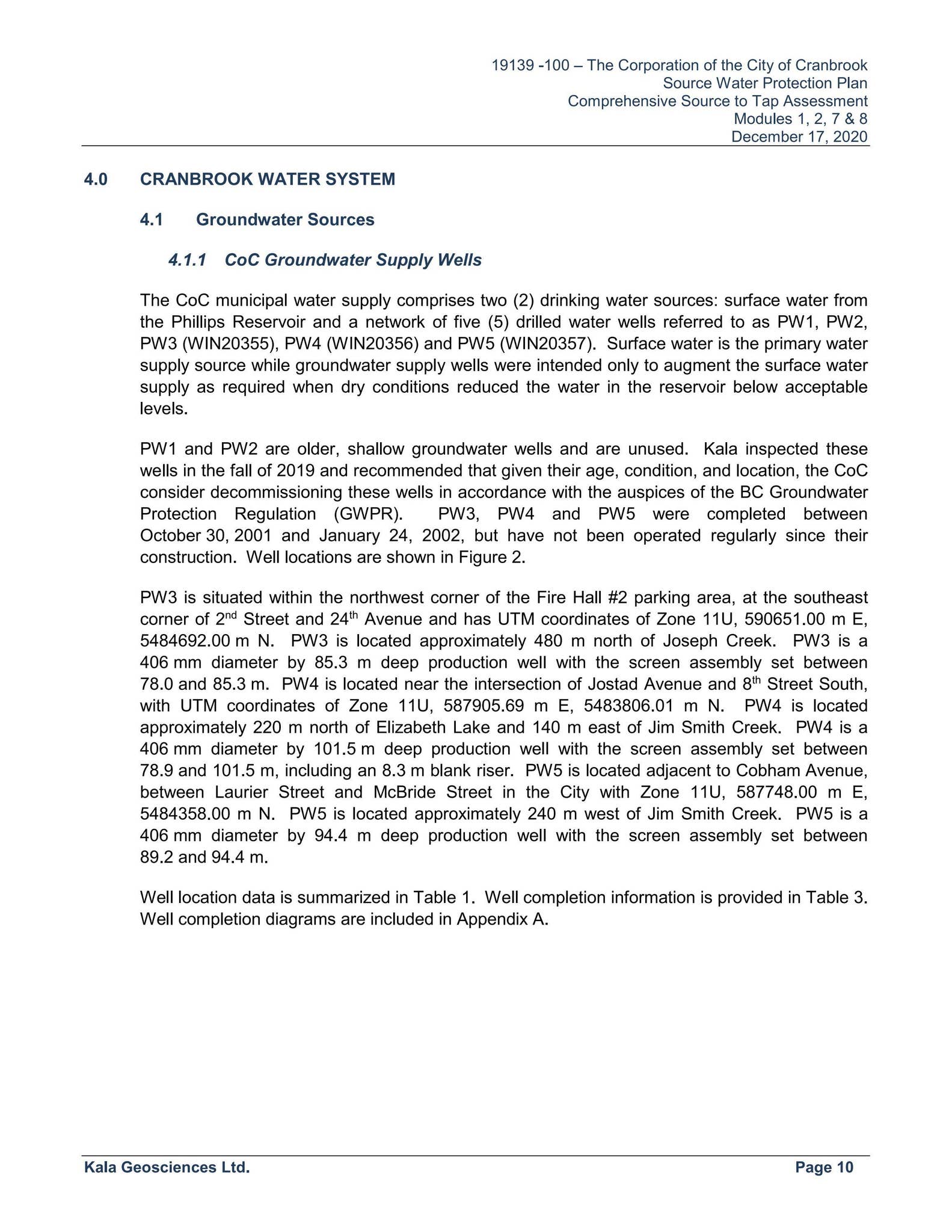 Water Supply Master Plan by City of Cranbrook - Issuu