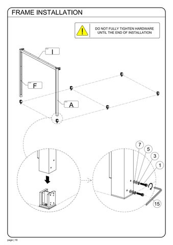 ASSEMBLY INSTRUCTION SOMBRERO CANOPY ALUMINUM 20X10 第 17 页