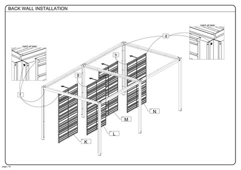 ASSEMBLY INSTRUCTION SOMBRERO CANOPY ALUMINUM 20X10 第 20 页
