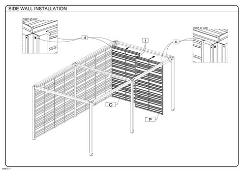 ASSEMBLY INSTRUCTION SOMBRERO CANOPY ALUMINUM 20X10 第 22 页