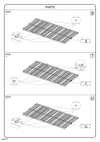 ASSEMBLY INSTRUCTION SOMBRERO CANOPY ALUMINUM 20X10 第 6 页