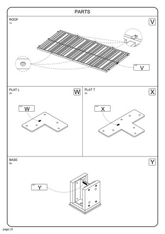 ASSEMBLY INSTRUCTION SOMBRERO CANOPY ALUMINUM 20X10 第 7 页