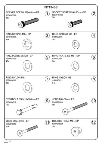 ASSEMBLY INSTRUCTION SOMBRERO CANOPY ALUMINUM 20X10 第 8 页