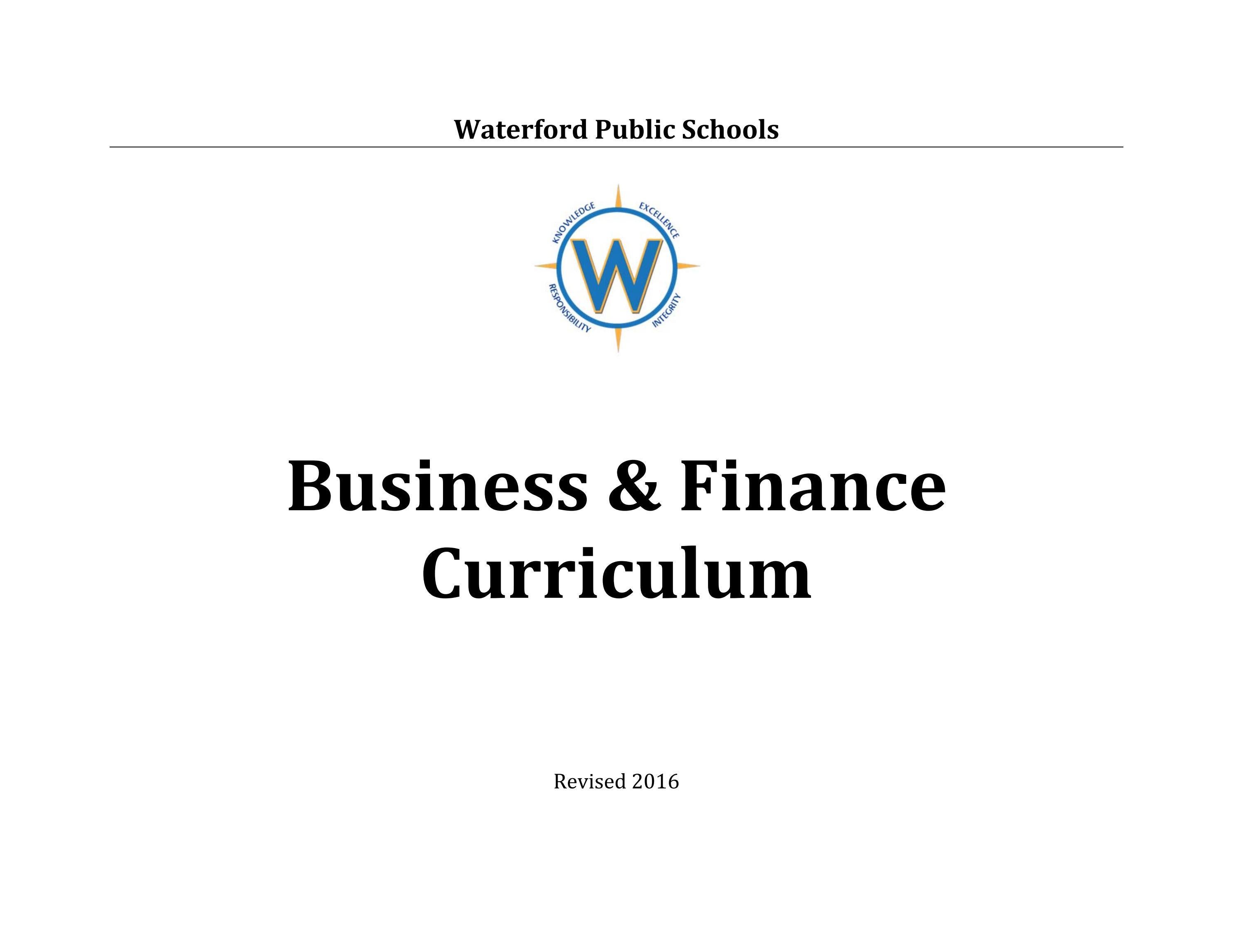WPS Business and Finance Curriculum by Waterford Public Schools Issuu