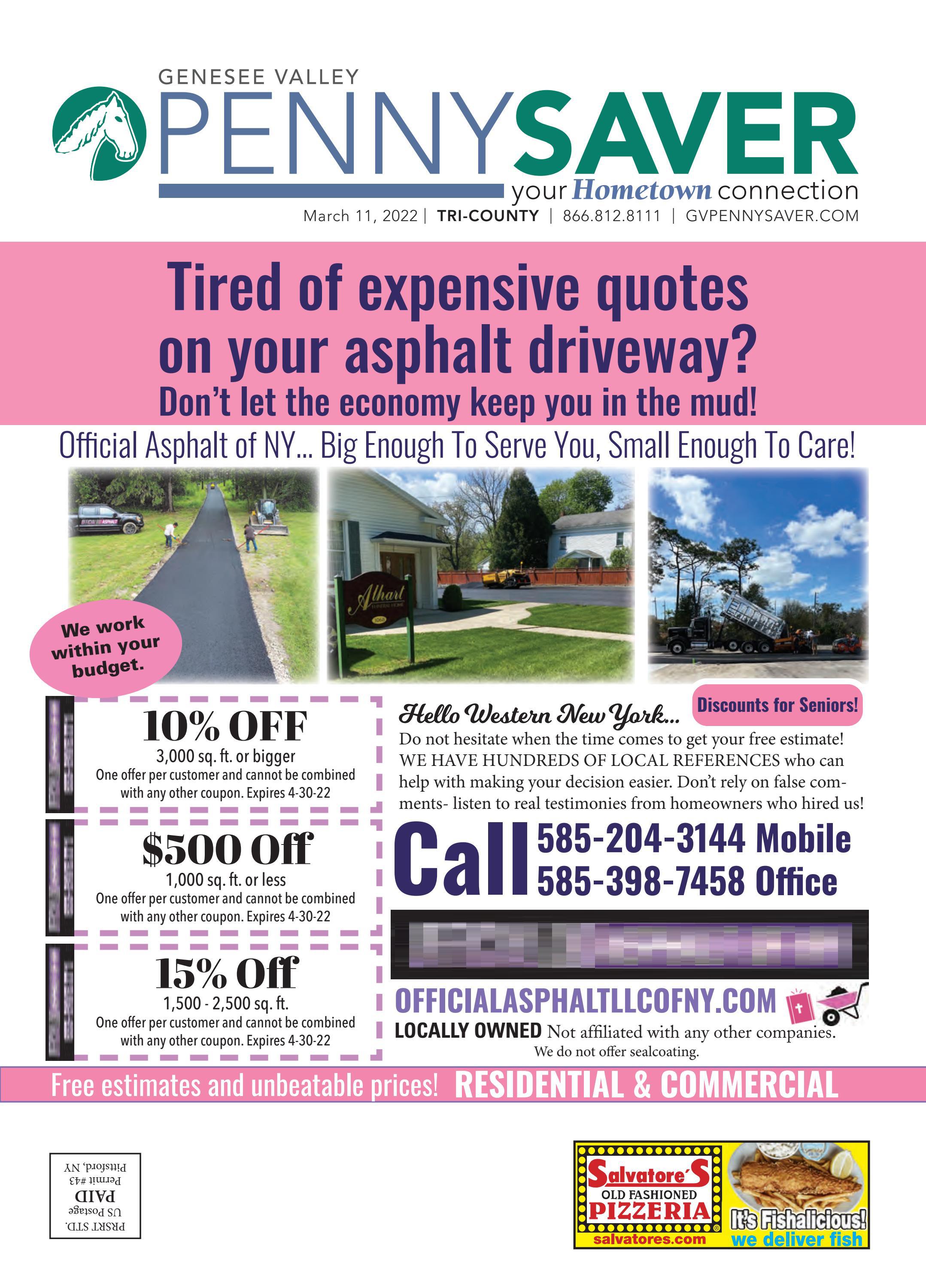 TriCounty Edition Genesee Valley Penny Saver 03112022 by Featured