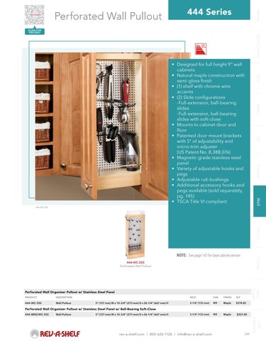 Rev-A-Shelf 灯饰目录 · Wall 第 21 页