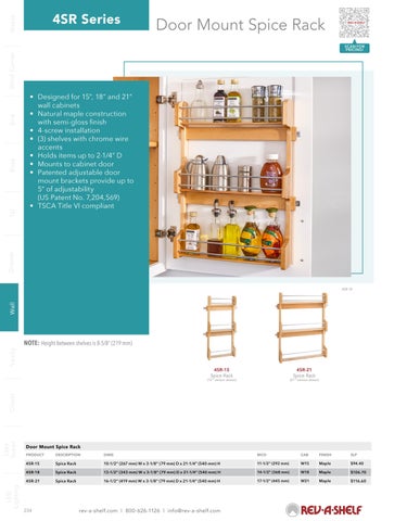 Rev-A-Shelf 灯饰目录 · Wall 第 6 页