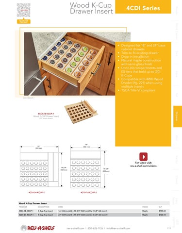 Rev-A-Shelf 灯饰目录 · Drawer 第 21 页