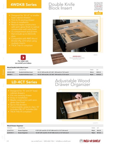 Rev-A-Shelf 灯饰目录 · Drawer 第 22 页