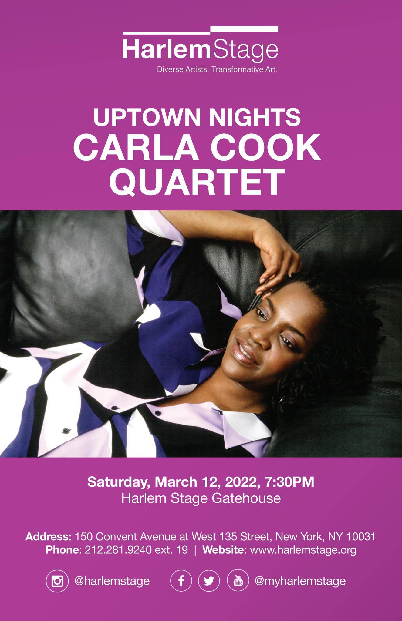 Uptown Nights: Carla Cook Quartet by Harlem Stage - Issuu