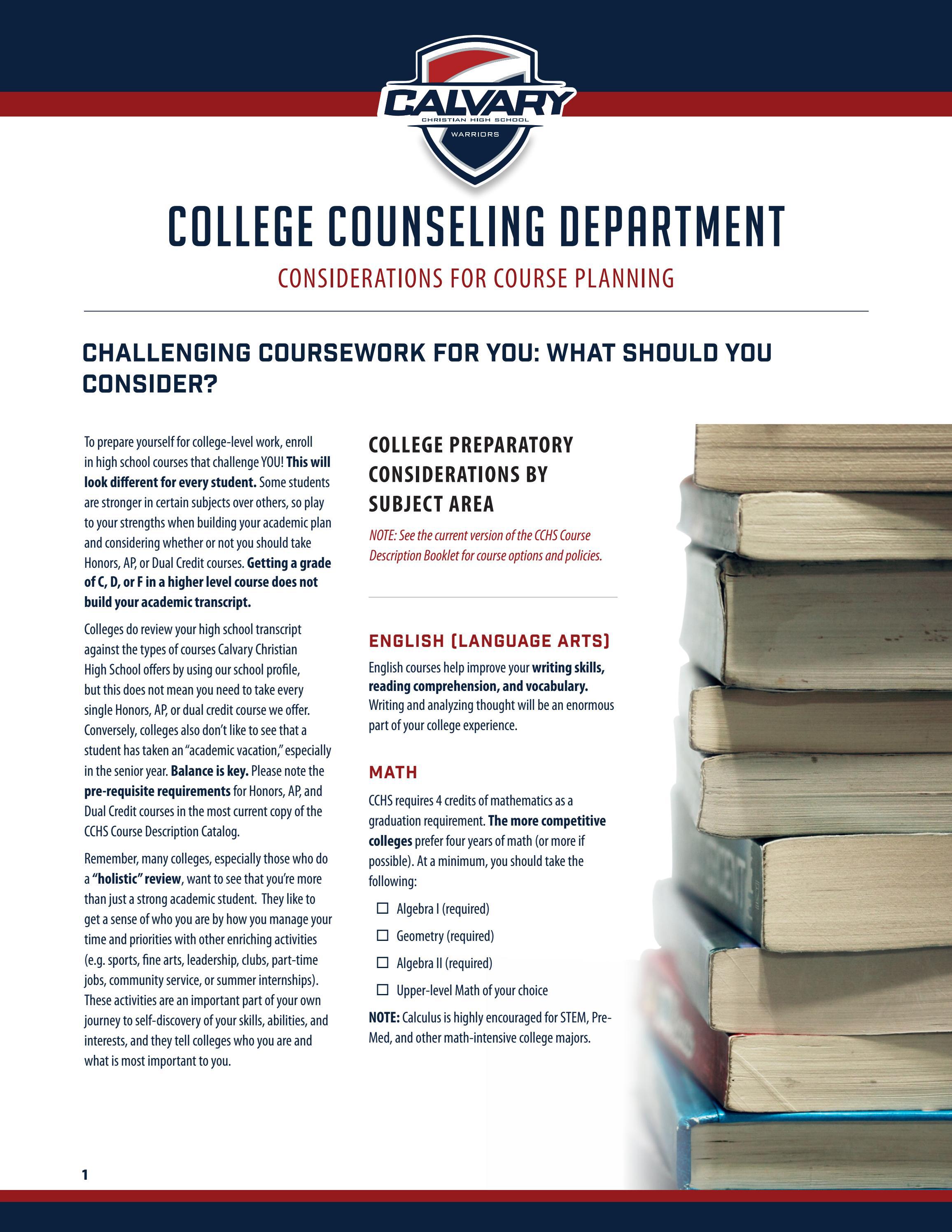 CCHS Course Advising Guidelines 20222023 by warriors1 Issuu