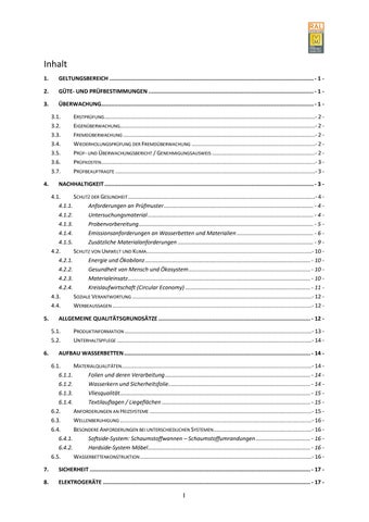 Güte- und Prüfbestimmungen für Wasserbetten 第 5 页