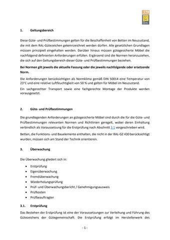 Güte- und Prüfbestimmungen für Betten 第 7 页