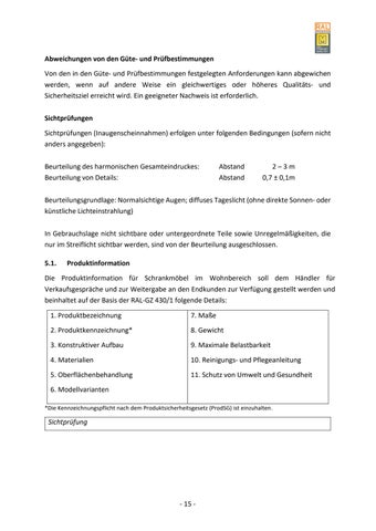 Güte- und Prüfbestimmungen für Schrankmöbel 第 21 页