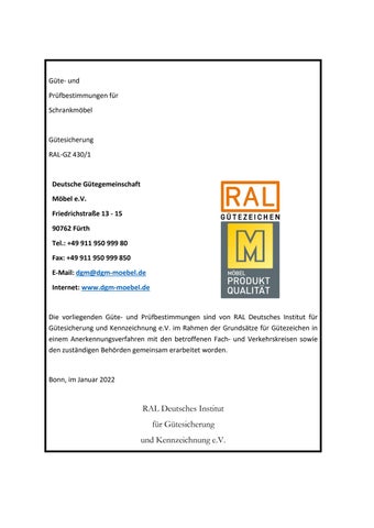 Güte- und Prüfbestimmungen für Schrankmöbel 第 3 页