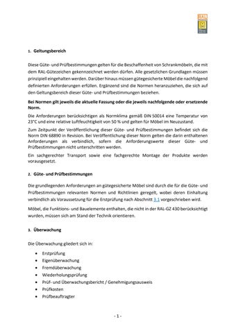 Güte- und Prüfbestimmungen für Schrankmöbel 第 7 页