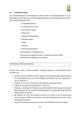 Güte- und Prüfbestimmungen für Schulmöbel 第 22 页
