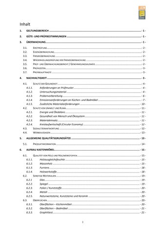 Güte- und Prüfbestimmungen für Küche- und Bademöbel 第 5 页
