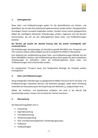 Güte- und Prüfbestimmungen für Küche- und Bademöbel 第 7 页