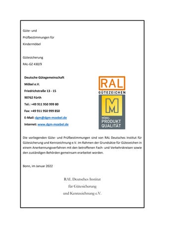 Güte- und Prüfbestimmungen für Kindermöbel 第 3 页