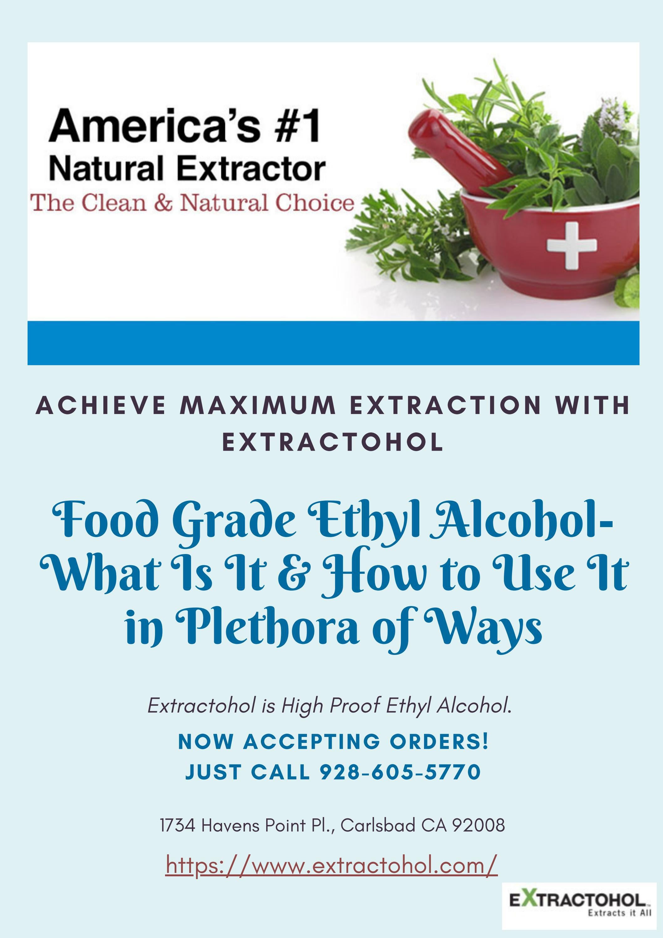 Food Grade Ethyl Alcohol What Is It & How to Use It in Plethora of