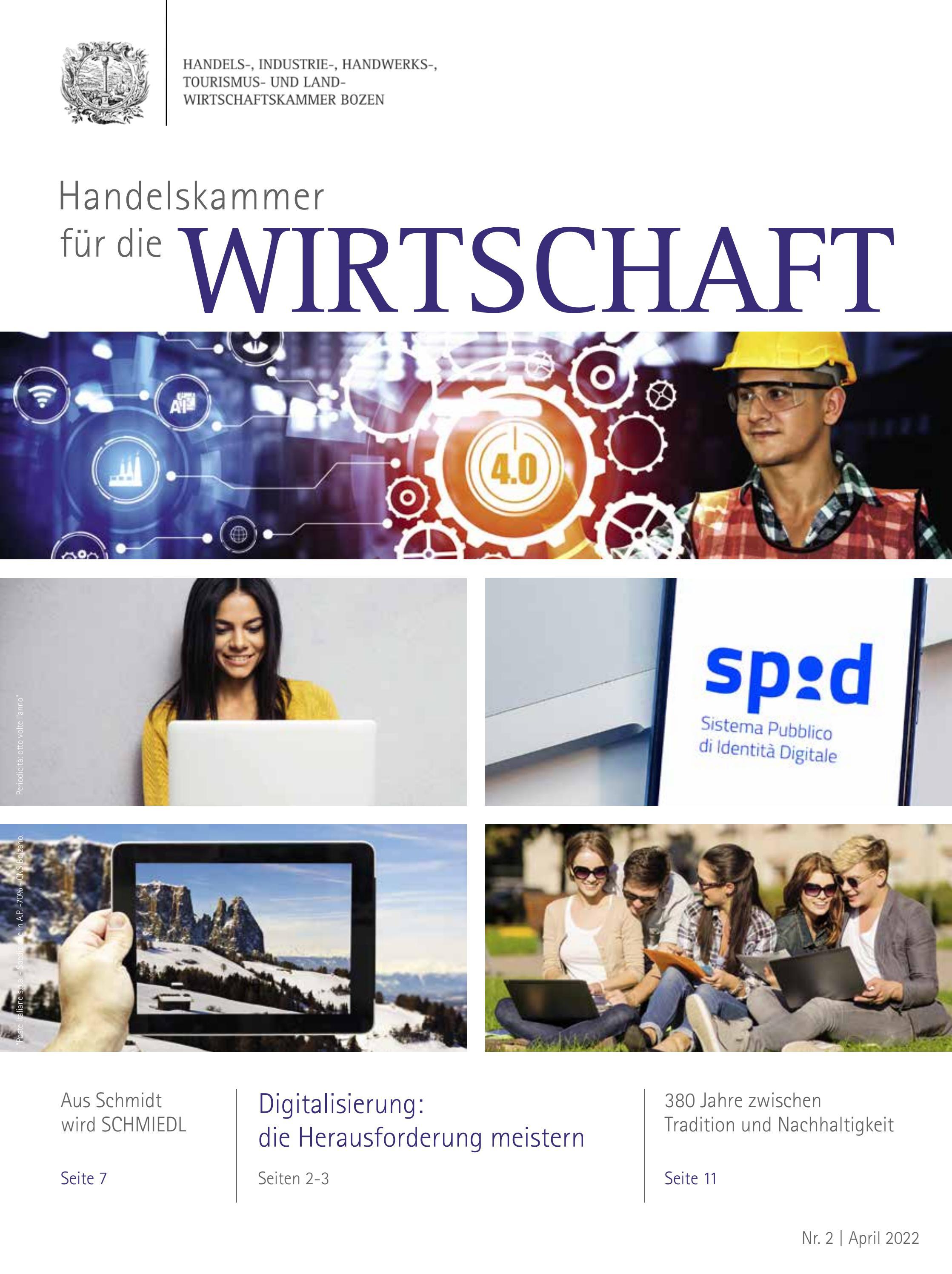 F r Die Wirtschaft 2 2022 By Handelskammer Bozen Camera Di Commercio 