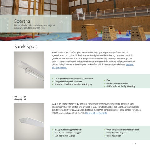 Aura Light 灯饰目录 · Belysning till skola 第 9 页