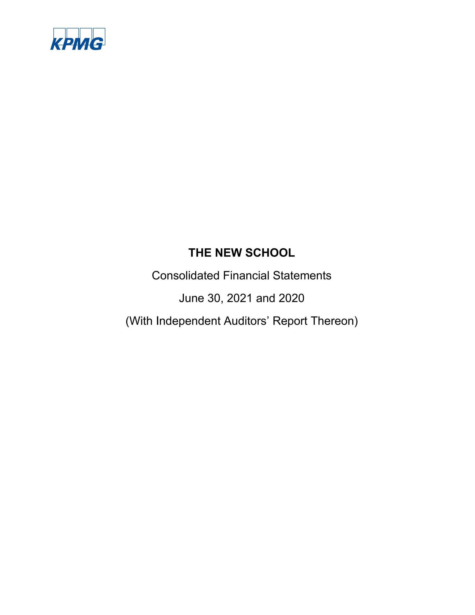 Financial Statement 2020-2021 by The New School - Issuu
