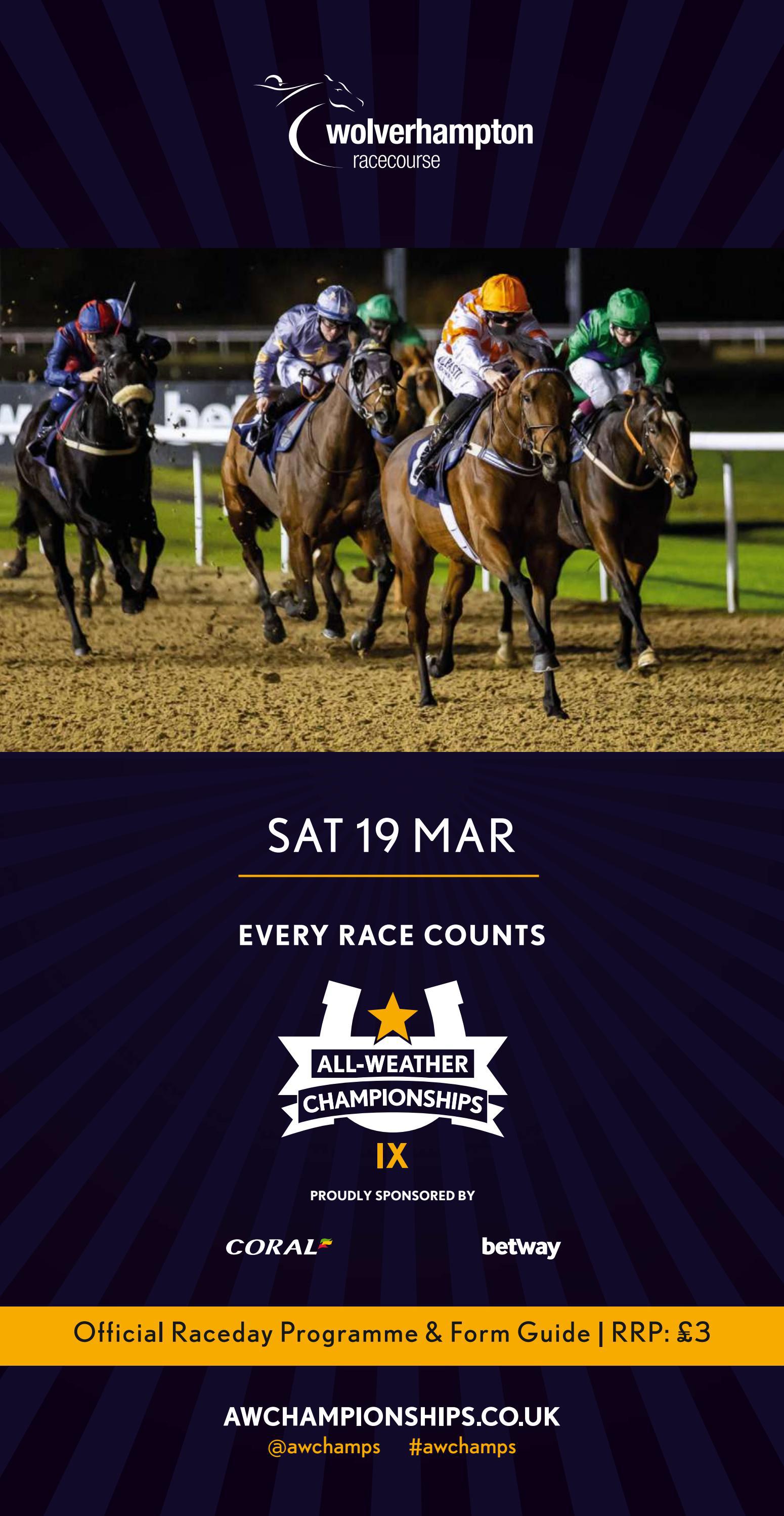 Wolverhampton Racecard - Saturday 19th March by Arena Racing Company ...