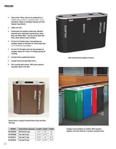 Recycling and Upscale Waste Receptacles 第 12 页