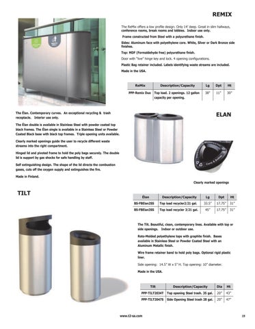 Recycling and Upscale Waste Receptacles 第 19 页