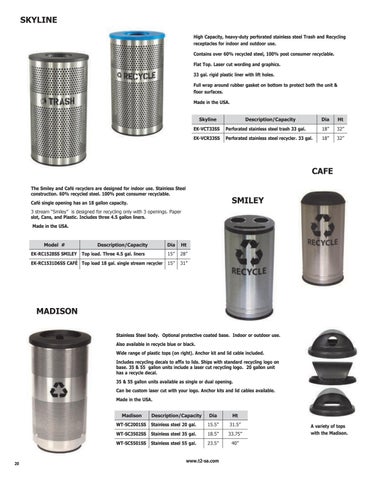 Recycling and Upscale Waste Receptacles 第 20 页