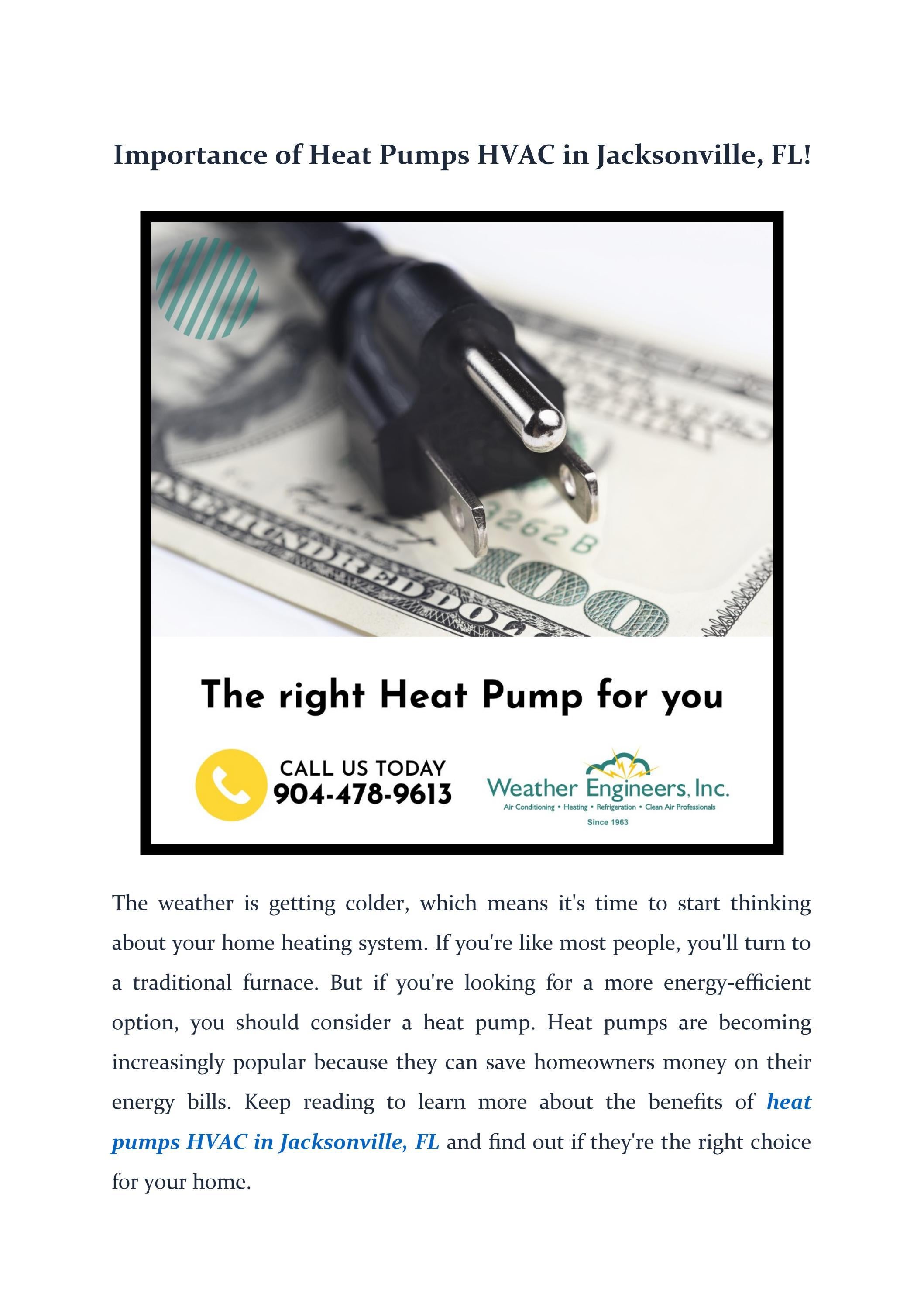 Importance of Heat Pumps HVAC in Jacksonville, FL! by Harry Conway Issuu