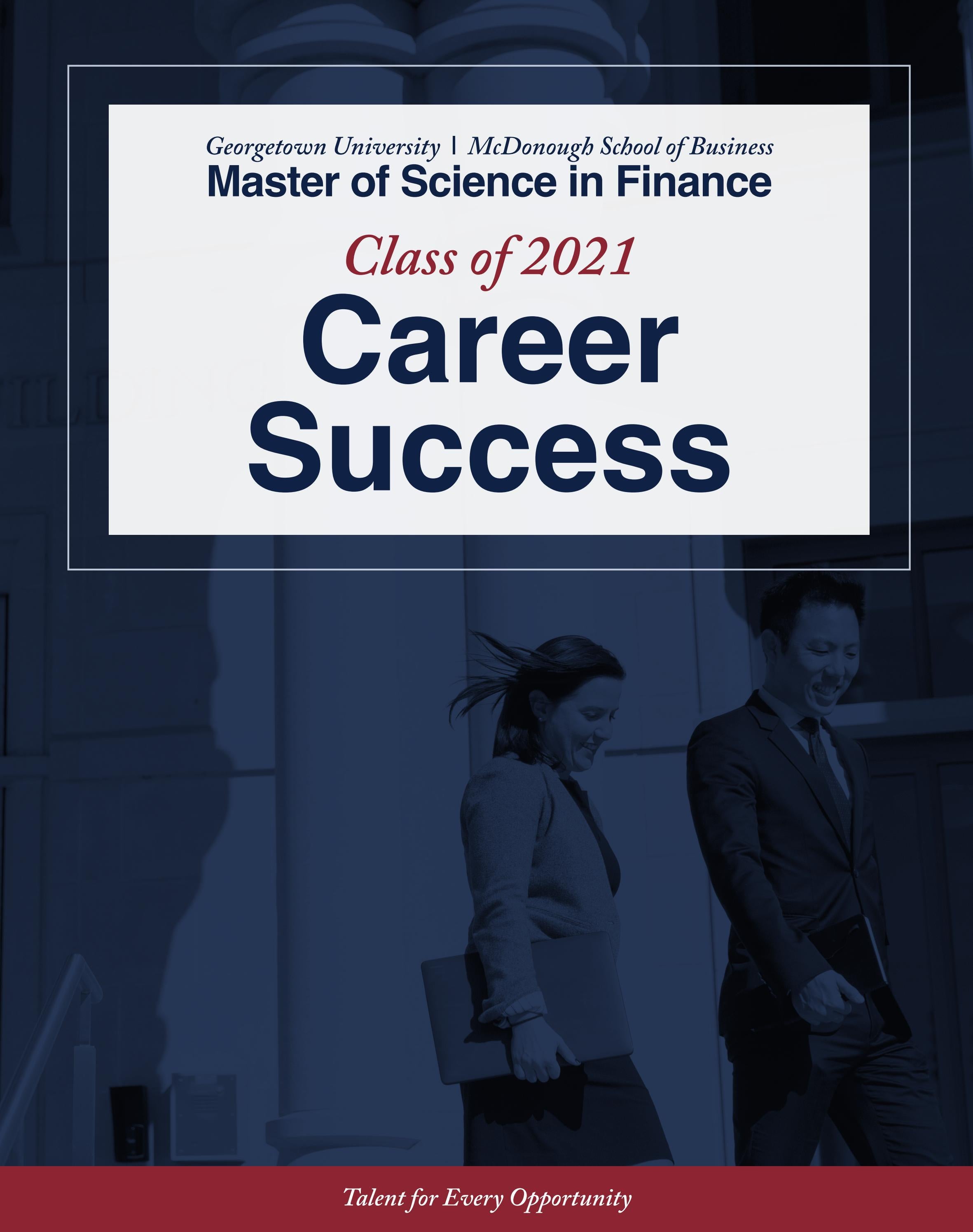 MSF Career Success, Class of 2021 by University McDonough