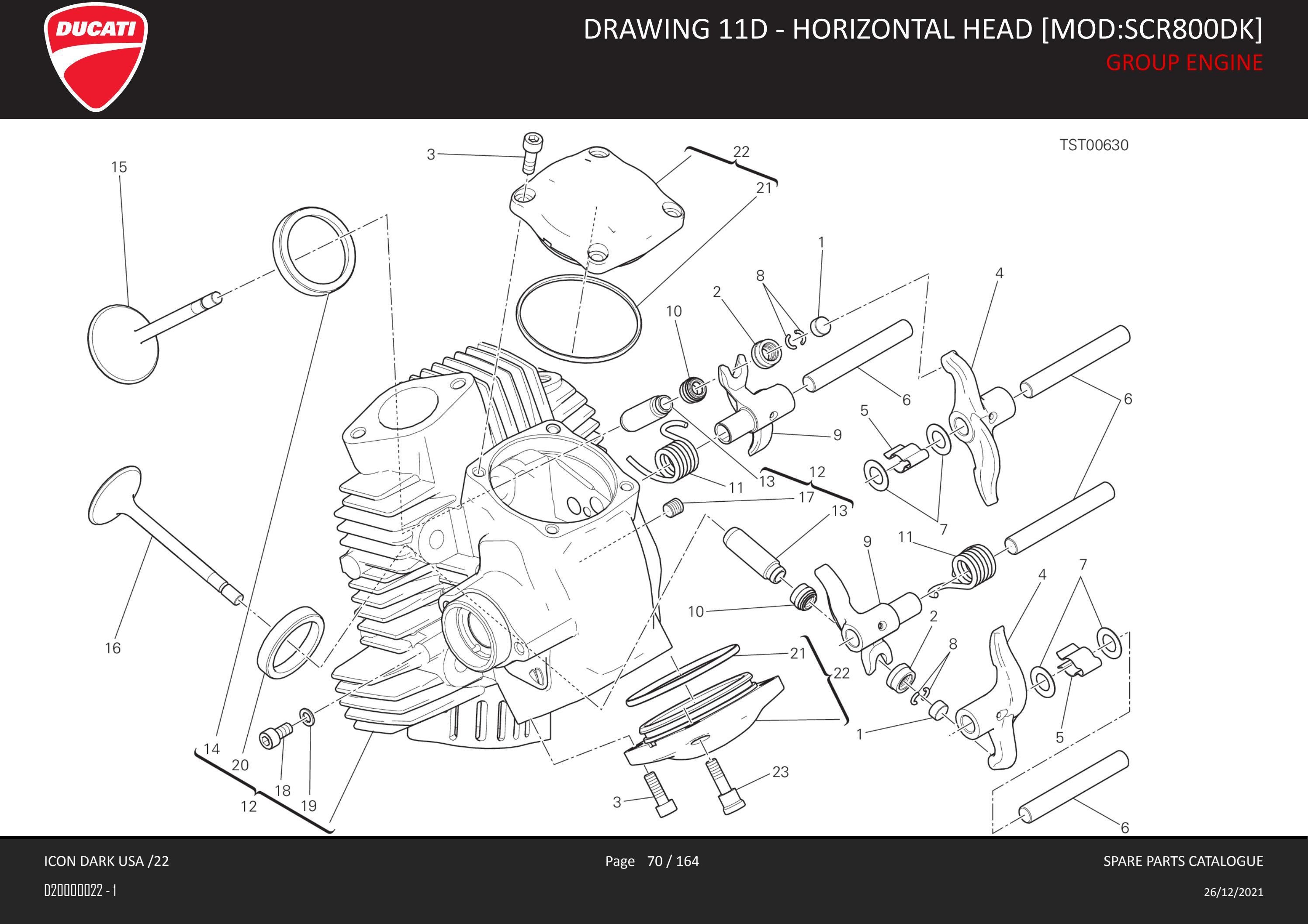 Ducati Omaha OEM Parts Diagram 2022 Scrambler Icon Dark by Ducati Omaha