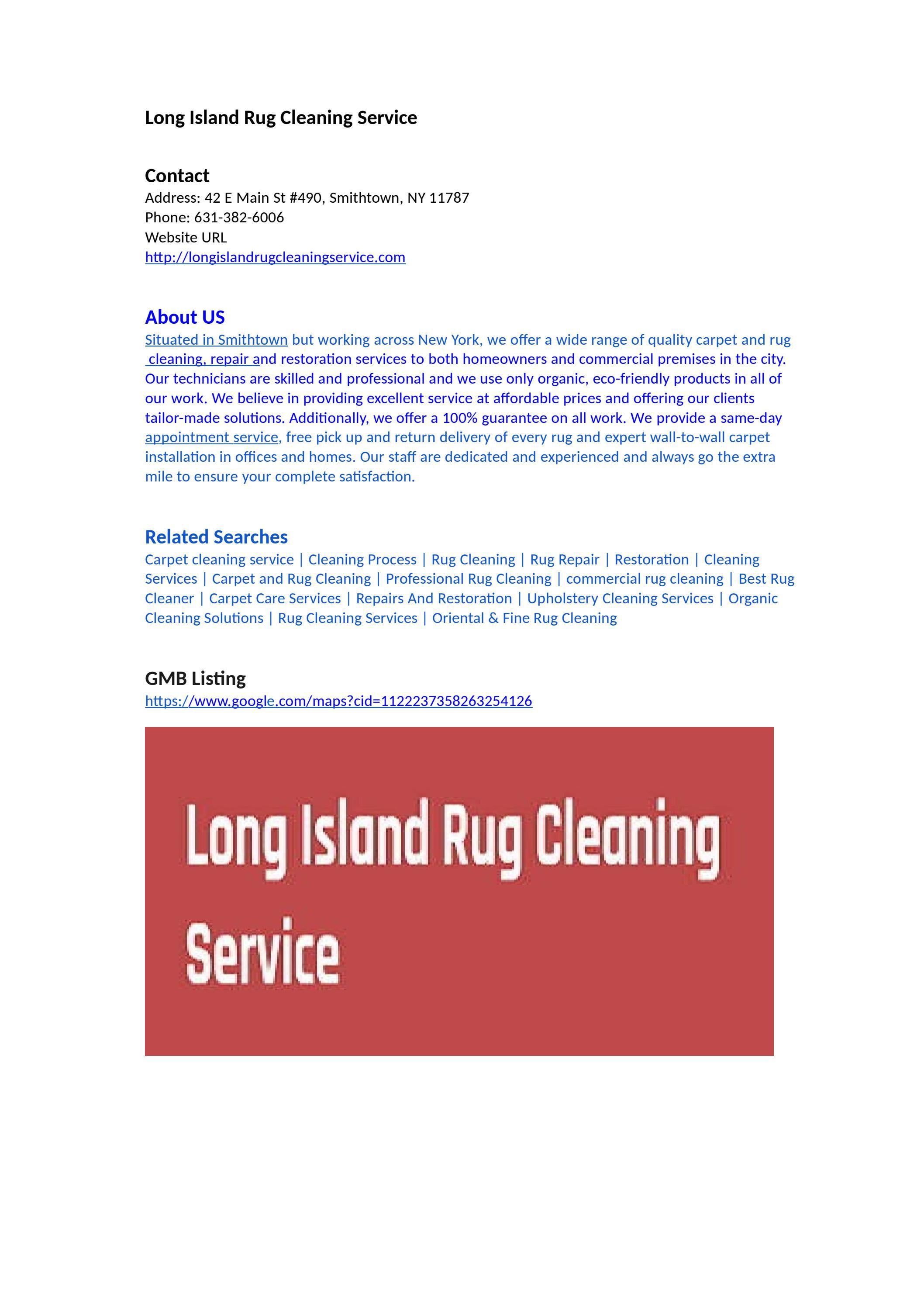 Long Island Rug Cleaning Service by Long Island Rug Cleaning Service